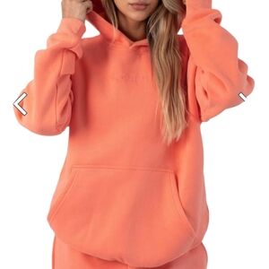 Coral Hoddie and Jogger Set! Perfect for cozy days